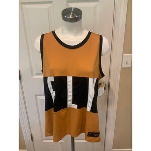 Nike Dark Yellow, Black & White FLY Basketball Jersey Athletic Tank Top, Size L